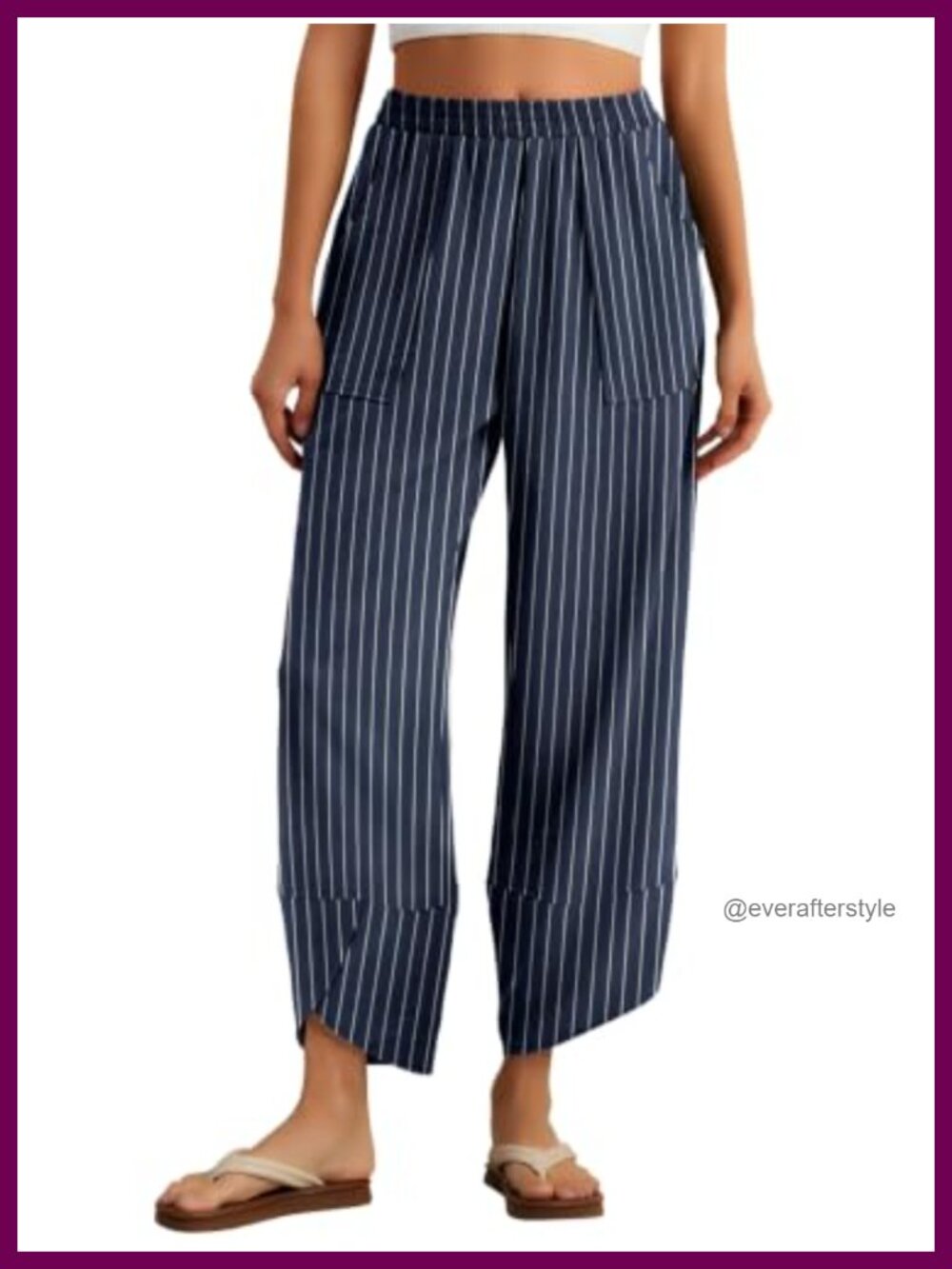 Wide Leg Palazzo Harem Pants Elastic Waist Casual Beach Trousers